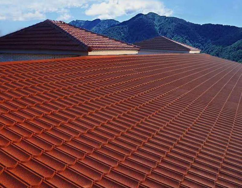 彩石金属瓦厂家钢结构屋面瓦平改坡镀铝锌瓦圆弧型七波