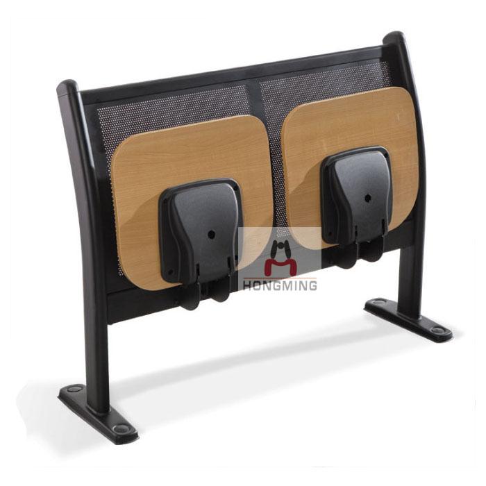 多层板压防火板靠背和座板 自动回弹座位可折叠写字板连排培训课桌椅