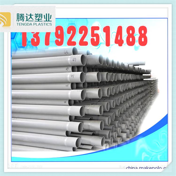 山东青岛厂家供应PVC实壁管，灰色地埋通信用管，耐腐蚀直壁管