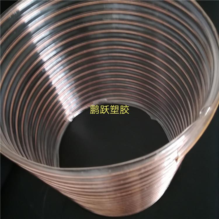 木屑颗粒干性物料输送管（价格）钢丝伸缩吸尘管厂家