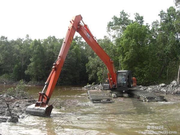 抚州湿地挖掘机出租水陆两用挖掘机出租