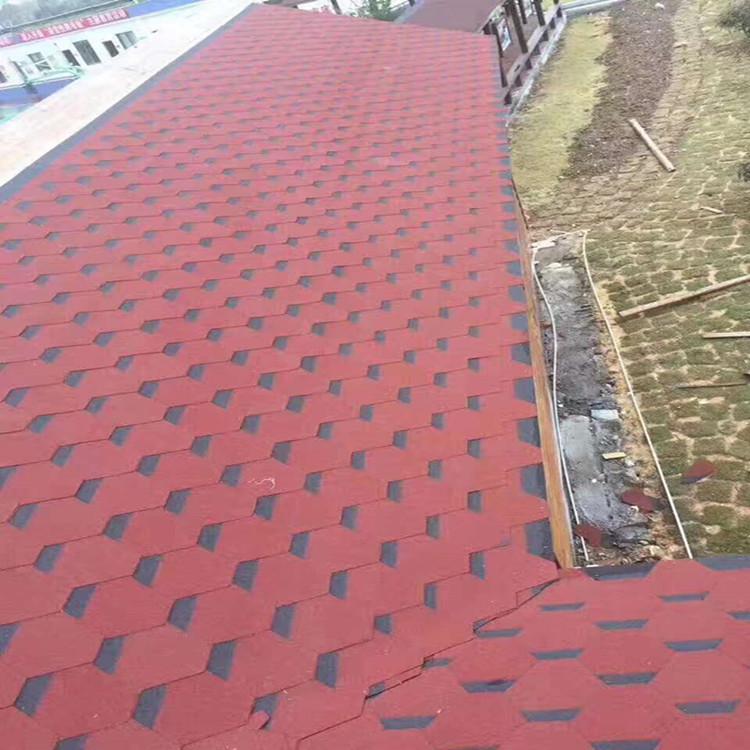 北京沥青瓦厂家油毡瓦玻纤瓦彩色屋面防水自粘瓦