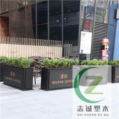 西安商场咖啡馆不锈钢花箱厂家供应铁皮种植花钵容器