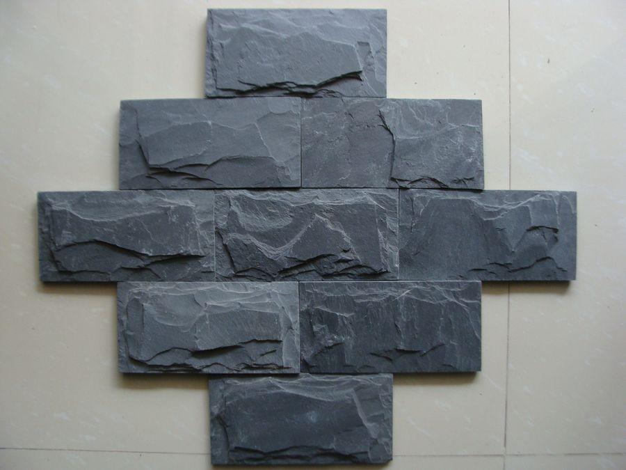 厂家直销江西黑板岩青灰色灰绿色黑色蘑菇石外墙文化石砖