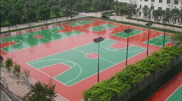 天津硅pu篮球场施工-天津丙烯酸篮球场材料厂家