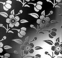 彩色不锈钢黑钛金蚀刻梅花墙面装饰板