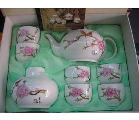 景德镇厂家销售 中南海用瓷 水点桃花茶具