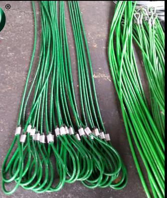 涂塑包塑钢丝绳 压制钢丝绳 环眼钢丝绳