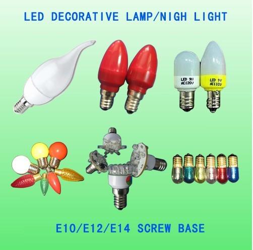 LED灯泡E14蜡烛灯，水晶灯光源，E14 LED E12拉尾灯泡