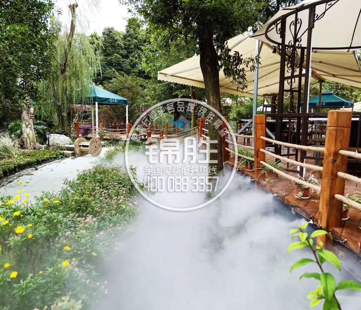 成都华阳酒店喷雾造景园林喷雾景观