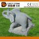 深灰色花岗岩小象雕刻GAB572