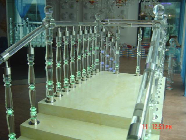专业生产水晶家装楼梯立柱