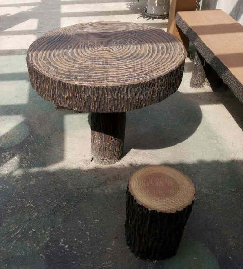 户外仿木桌椅模具 修闲仿木靠背桌椅 仿木栏杆模具