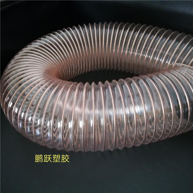 大口径pu通风吸尘软管（价格）食品级pu钢丝螺旋管用途