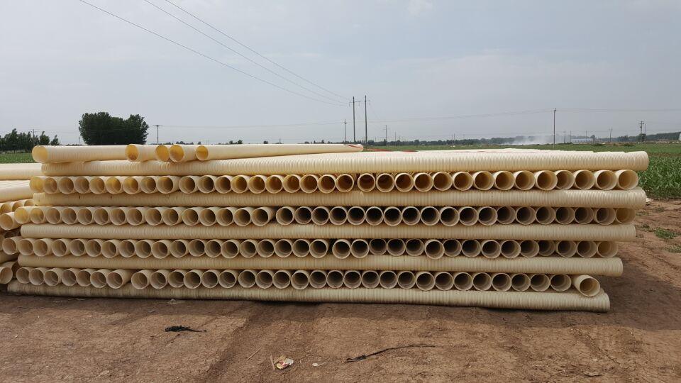 捷通生产PVC双壁波纹管PVC大口径排污管图片