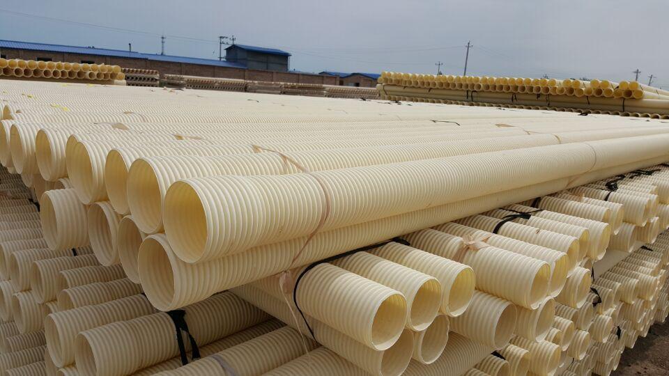 捷通生产PVC双壁波纹管PVC大口径排污管图片