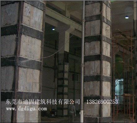 深圳某数码港上层新增钢结构柱与下层混凝土柱之间的连接加固13826900253