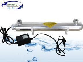 锐星10w紫外线消毒器家用商用水处理净水机管道过流式杀菌器