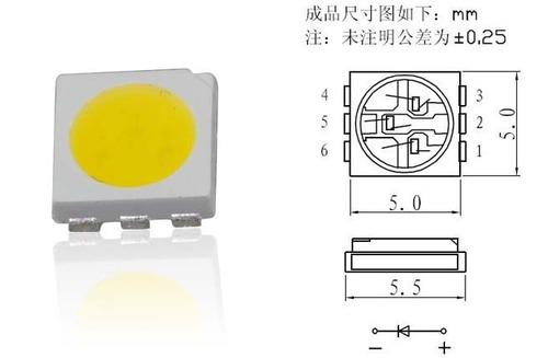 LED5050贴片 SMD5050灯珠晶元 金线封装LED节能环保二极管