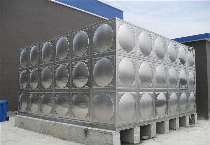 方形小区饮用水组合水箱不锈钢水箱生活水箱圆形储水塔