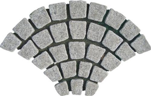 灰白色花岗岩扇形马赛克地砖HZW-66-T