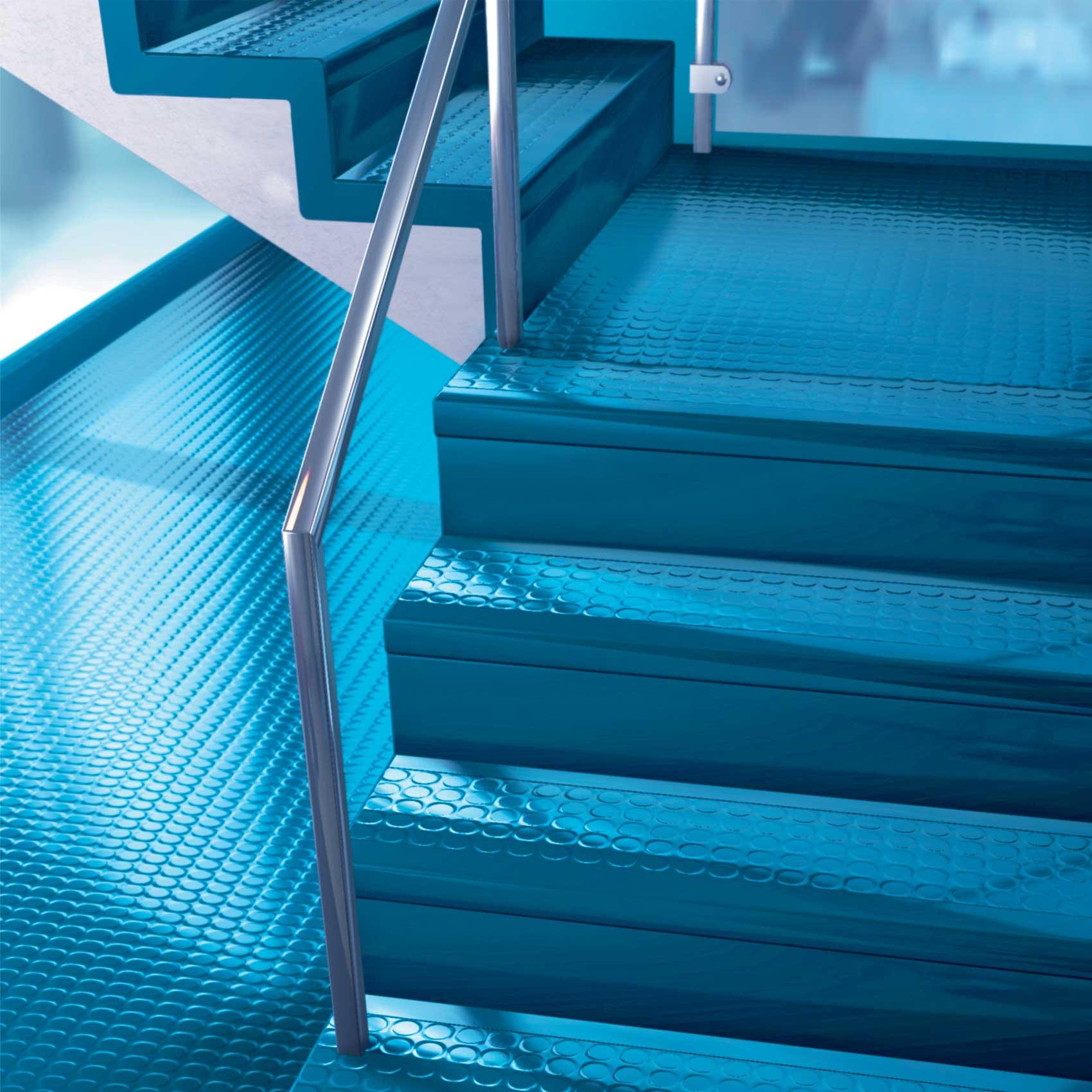 橡胶楼梯踏步|科亚特防滑耐磨整体橡胶楼梯踏步