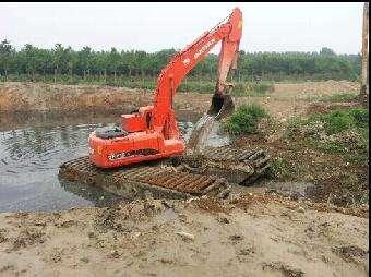 湖北宜昌水陆挖掘机出租水路挖掘机出租