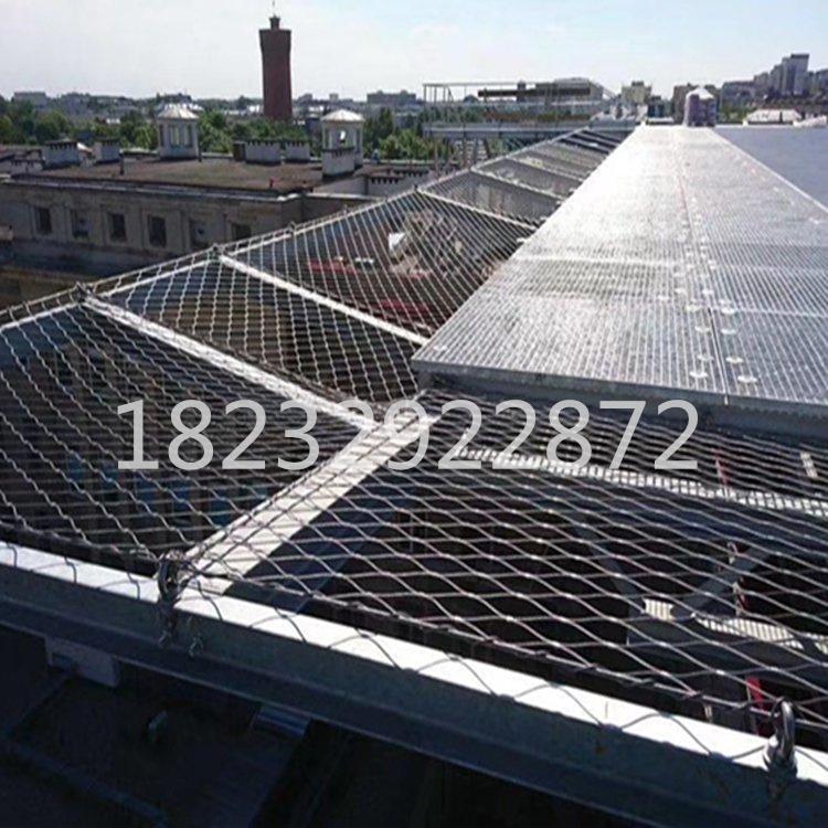 上海建筑屋顶高空防抛物不锈钢绳网安装固定