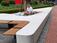 浙江公园景墙泰科石树池材料供应商白色泰科石异形坐凳抗压泰科树池花坛