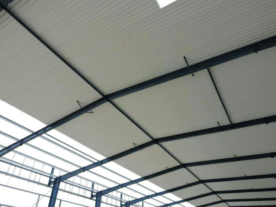 厂房屋顶彩钢板生锈漏雨更换UPVC防腐瓦板