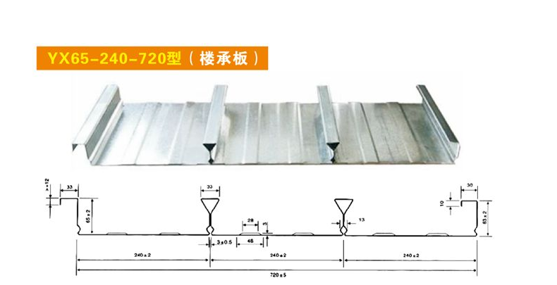 闭口65-240-720型镀锌楼承板承重板钢承板