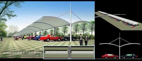 武汉飞雨膜结构公司，设计施工室外景观空间膜结构小品、张拉膜