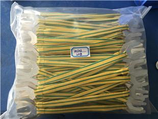 电缆线黄绿静电跨接线 软皮绝缘连接线