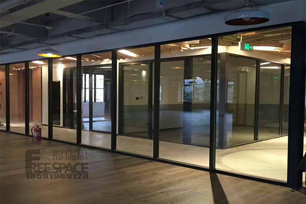 西安福瑞思会议室透明玻璃活动隔断