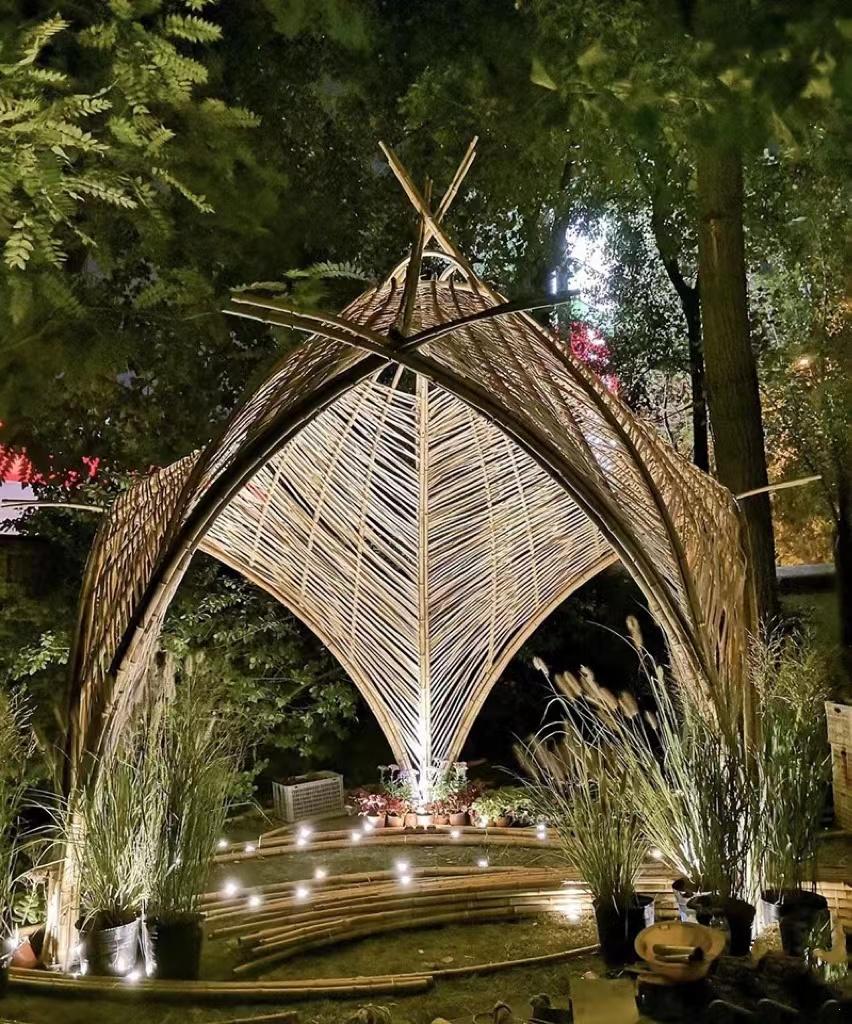 创意网红竹结构景观|竹钢建筑|竹木结构建筑|