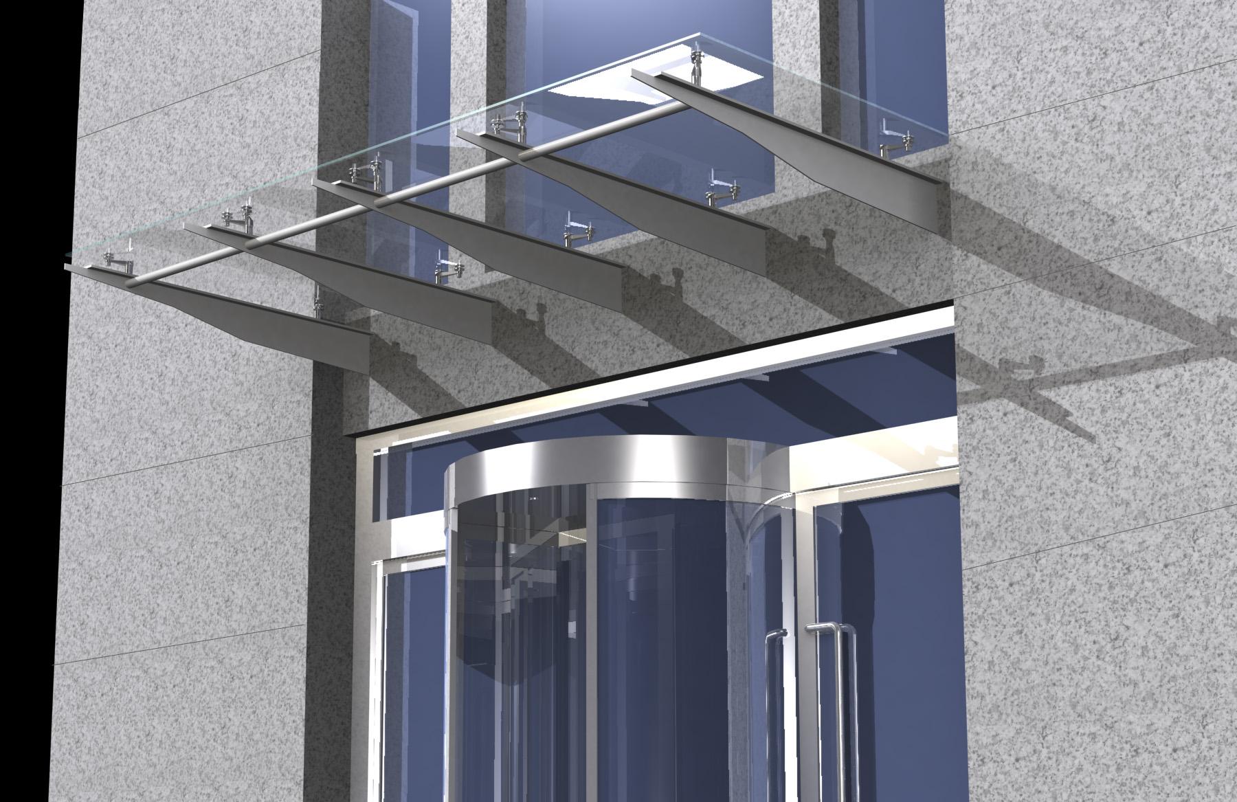 大连钢结构玻璃雨棚点式雨棚制作安装公司