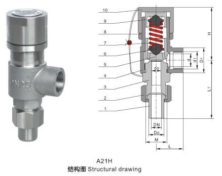 A21H-高品质供应弹簧微启式外螺纹安全阀-泰科流体控制(上海)有限公司