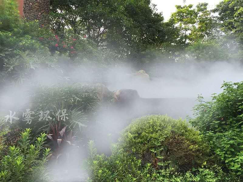 楼盘喷雾造景 景观造雾 人造雾系统 水雾制造