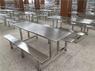 不锈钢餐桌椅，广东鸿美佳厂家定制不锈钢餐桌椅