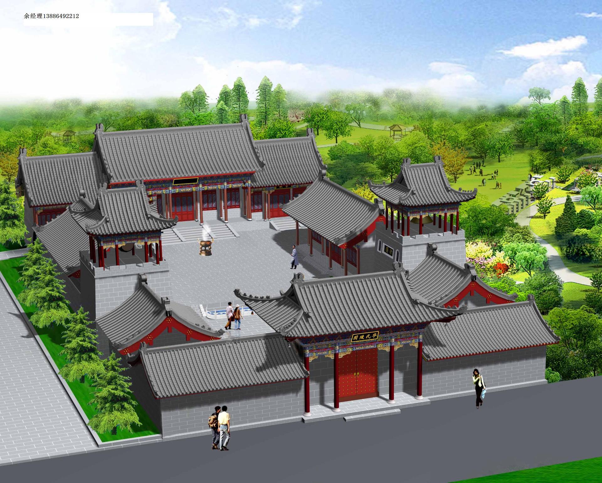 新中式古建寺庙鸟瞰3d模型下载_ID10027158_3dmax免费模型-欧模网