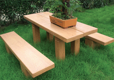 仿木桌凳,方型桌凳,园林桌凳,仿木凳,仿木小品