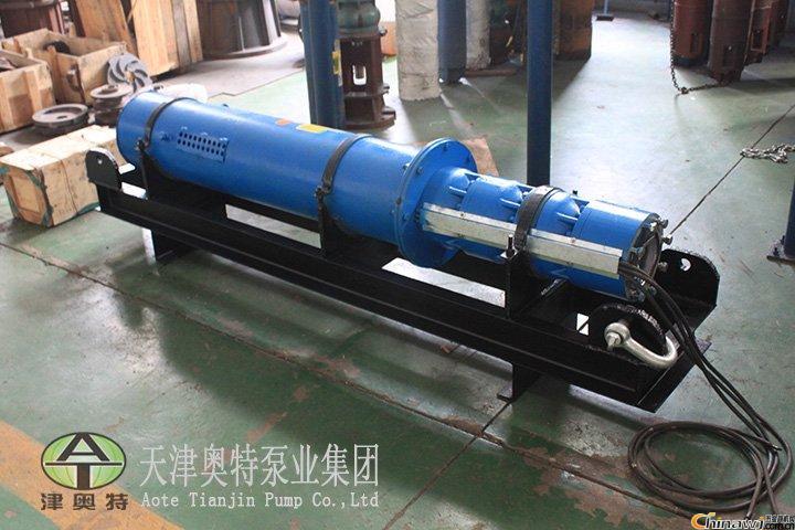 河道提水灌溉卧式潜水泵_160方流量大口径卧式潜水泵