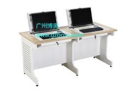 广州博奥新款液晶屏升降电脑桌