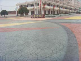 扬州彩色艺术压花地坪-上海真石丽压模地坪厂家