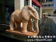 武汉石雕大象/大理石石雕大象