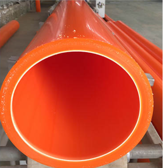 潍坊安丘mpp电力管50-250规格橘黄色通壁生产厂家