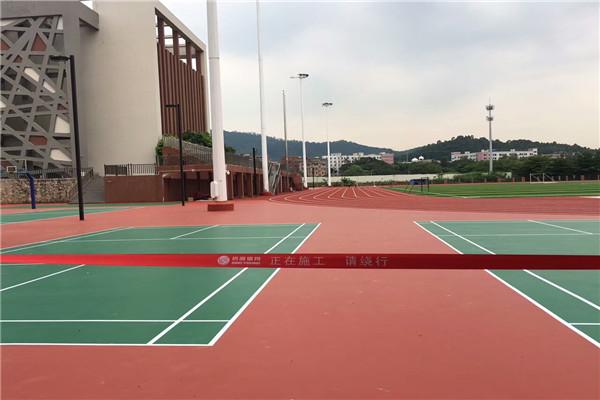广州新国标硅PU塑胶篮球场施工建设材料生产厂家