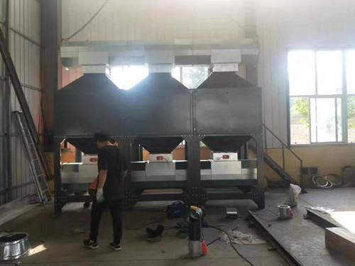 河北天津市喷漆车间废气处理设备蓄热催化燃烧设备净化过程  