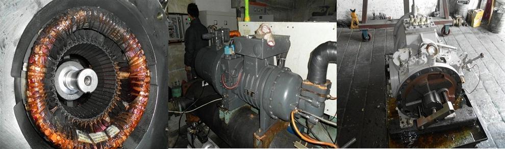 汉钟机组系统进水维修 冷凝器维修 蒸发器维修