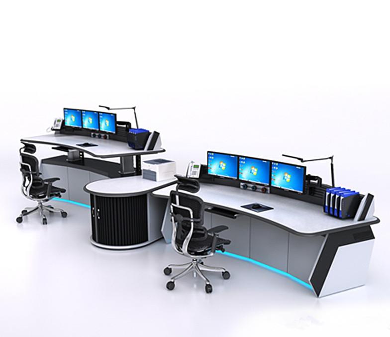监控台控制台操控台控制中心弧形办公桌调度指挥多媒体电脑桌定制